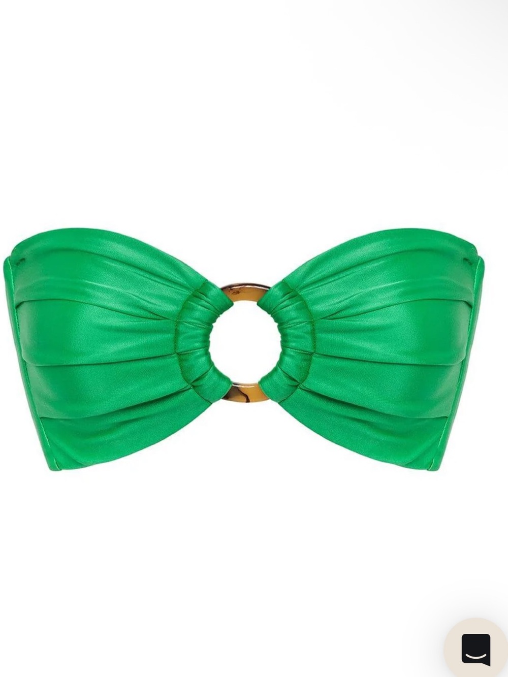 Revolve Montce Tori Green bandeau Ring-Detail Bikini Top NWT XS retail $128